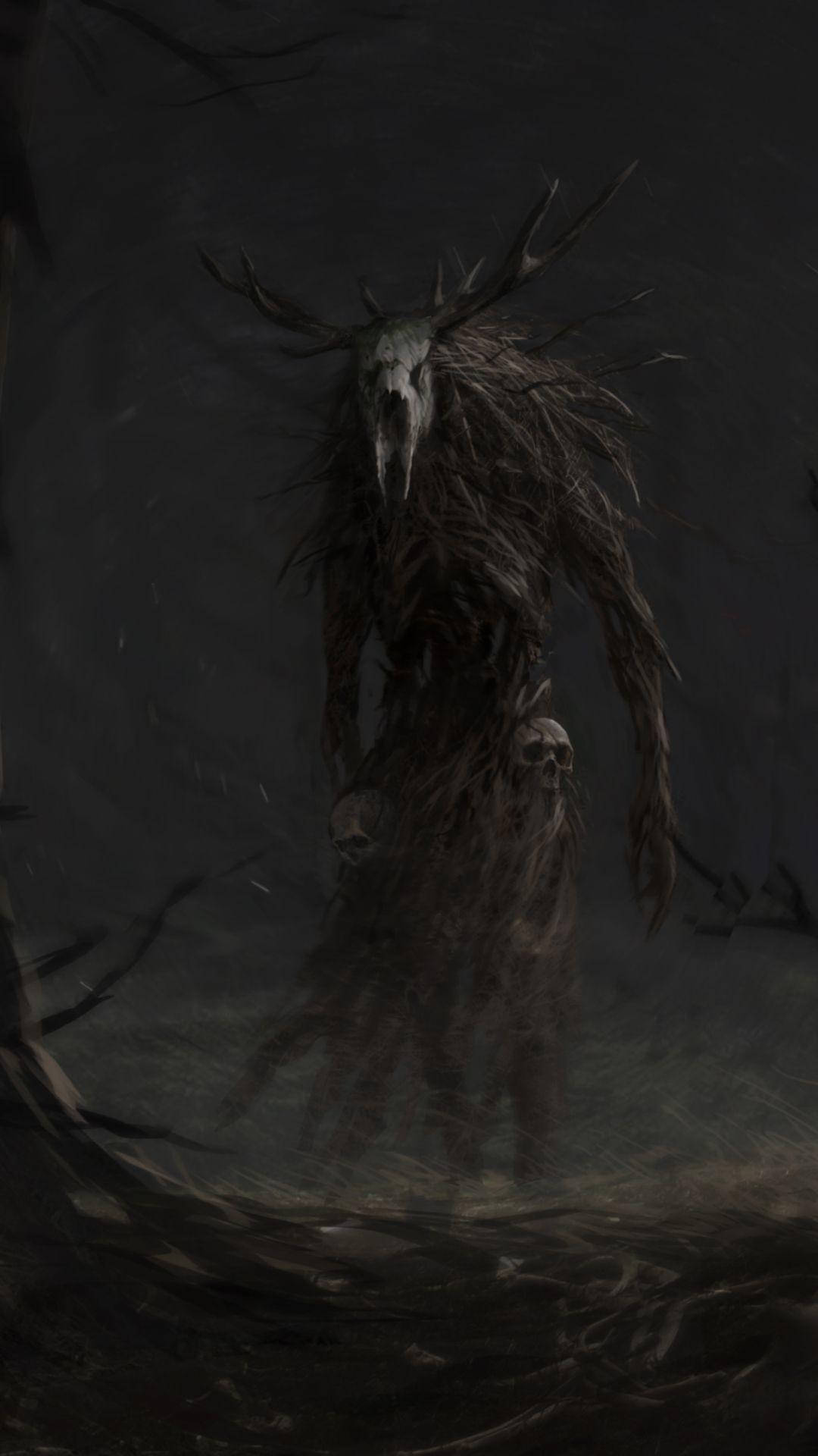 Mørk telefonmaskert monster Bakgrunner