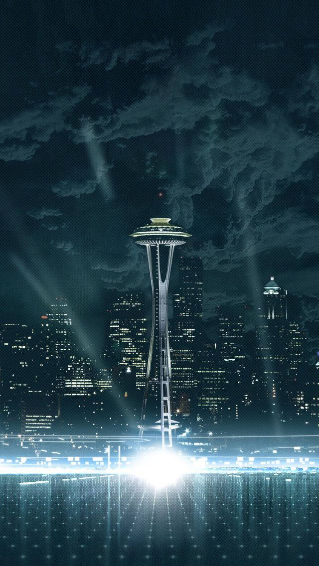Mørke Skyer Over Seattle iPhone Bakgrunner