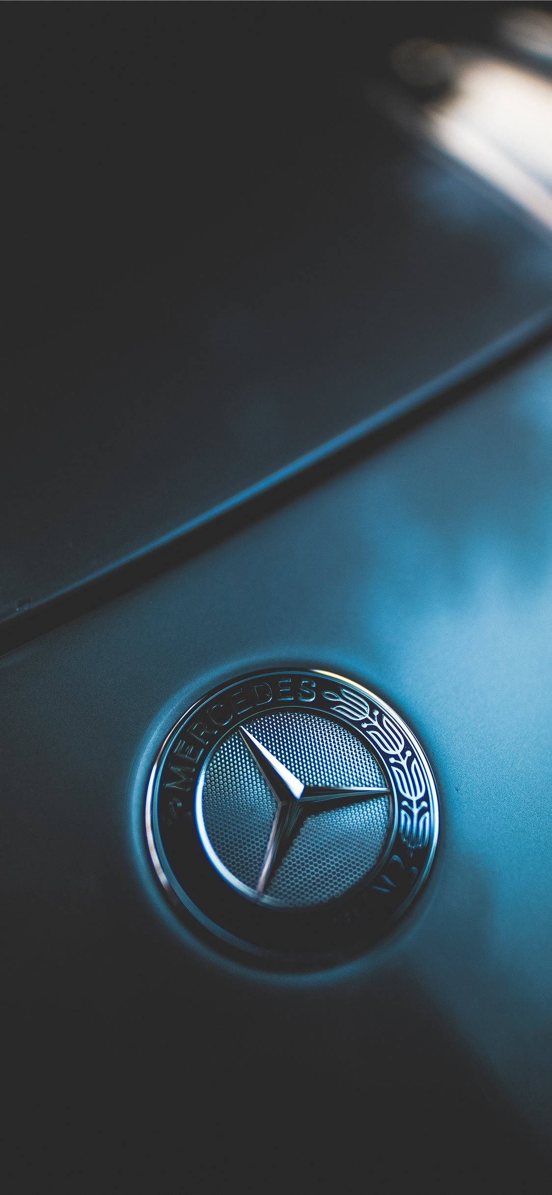 Mørkeblå Logo Mercedes iPhone X Bakgrunner