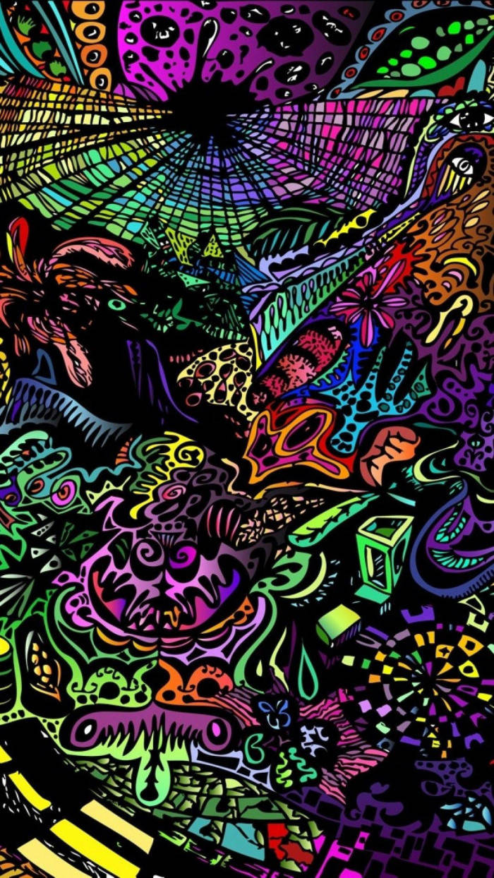 Mørkt trippy fargerikt abstrakt Bakgrunner