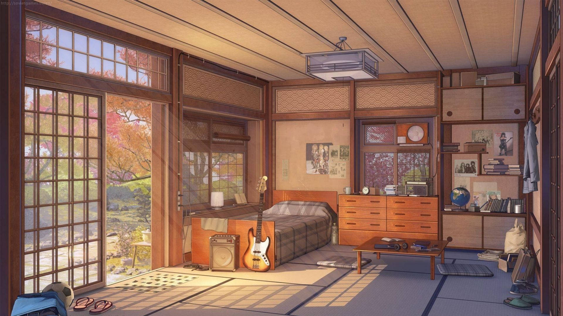 Musiker Anime Rom Bakgrunner