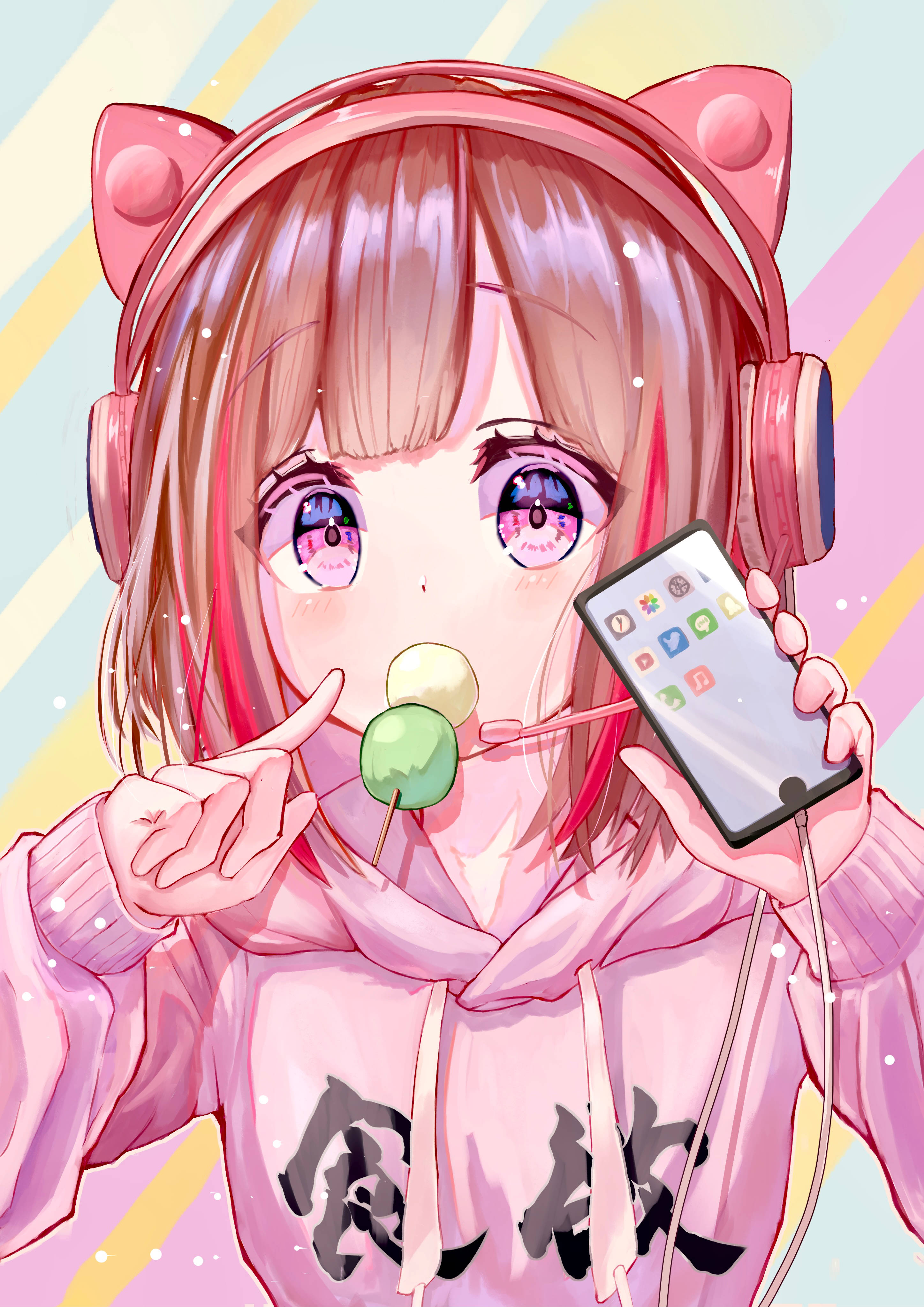 Musikkjente Anime-telefon Bakgrunner