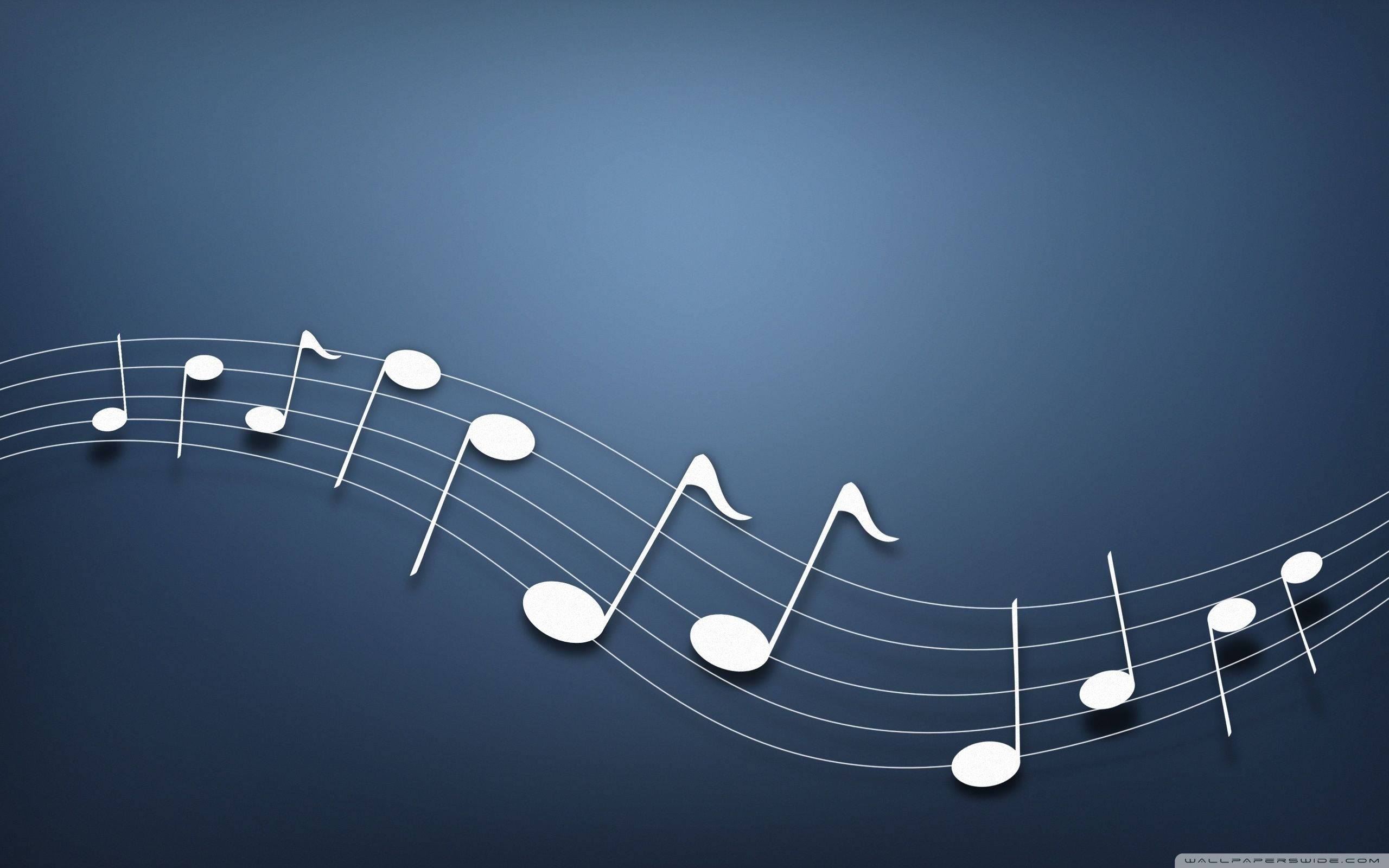 Musikksymboler minimalistisk blå Bakgrunner