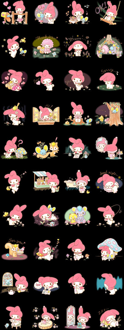 My Melody Expressions and Activities Compilation Bakgrunner