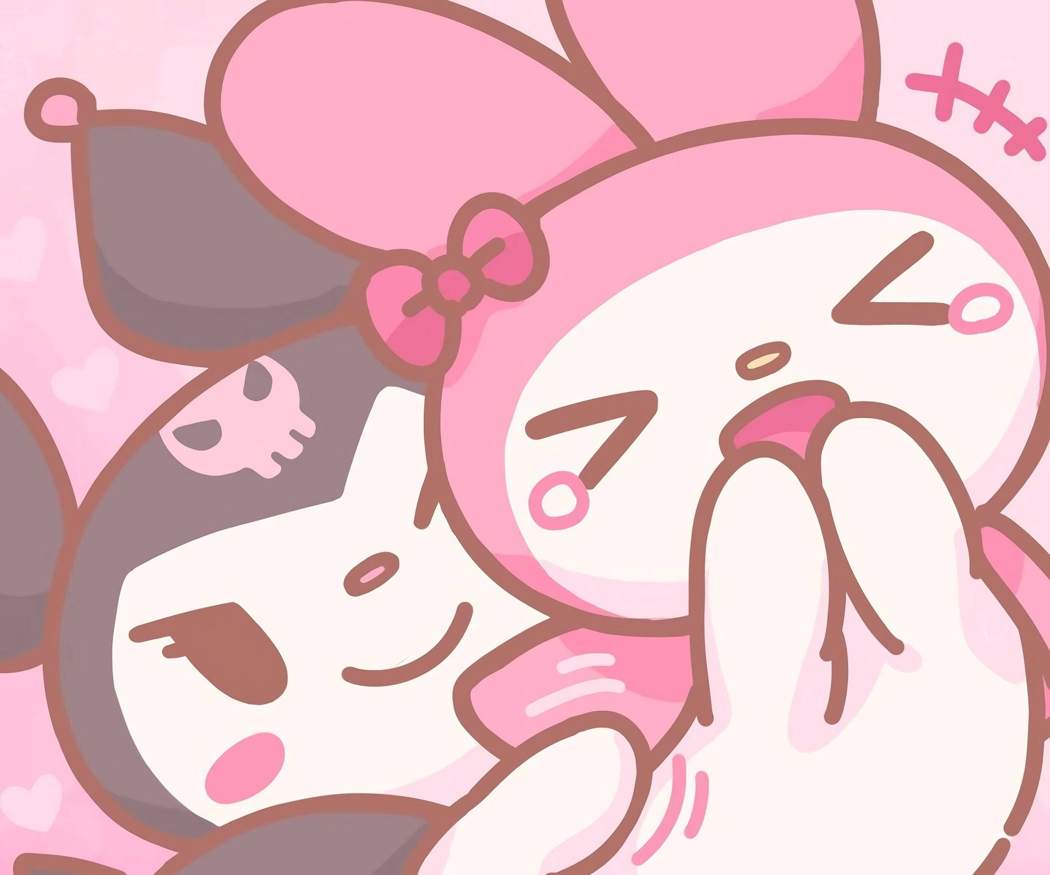My Melody Kuromi Klemmer Bakgrunner