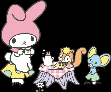 My Melody og vennenes teselskap Bakgrunner