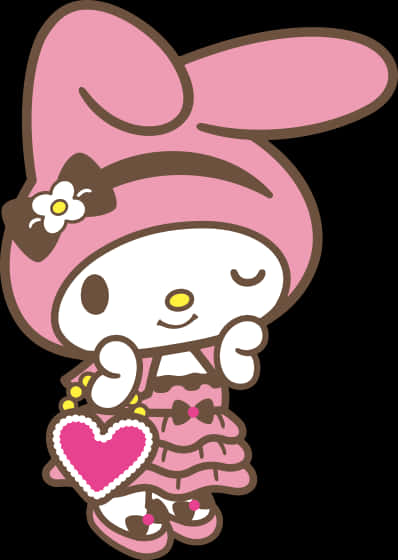 My Melody søt positur Bakgrunner