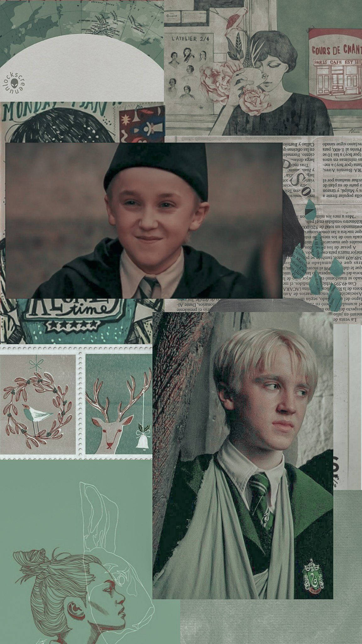 Myntgrønn Draco Malfoy-estetikk Bakgrunner