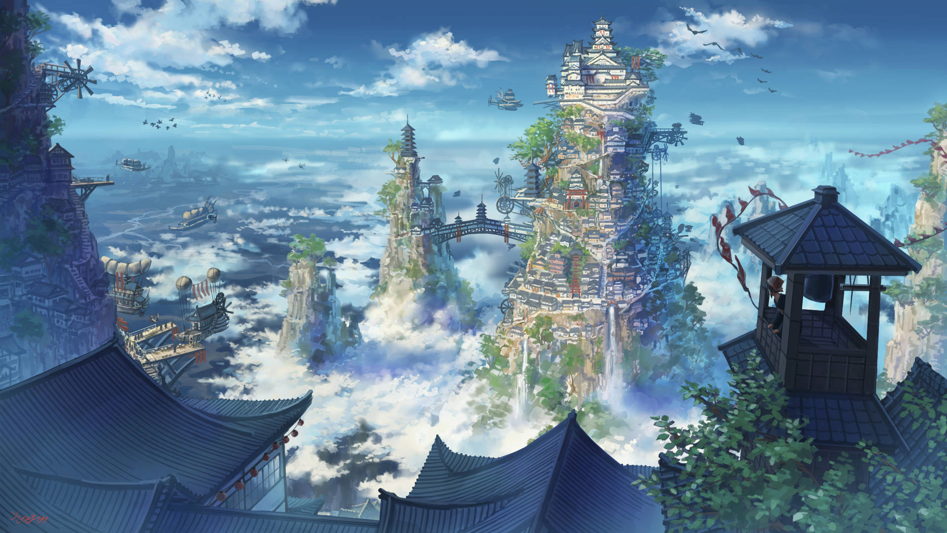 Mystisk by anime 4k bakgrunnsbilde