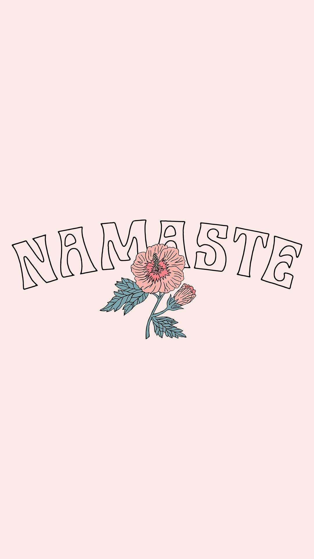 Namaste åndelig estetikk med blomst Bakgrunner