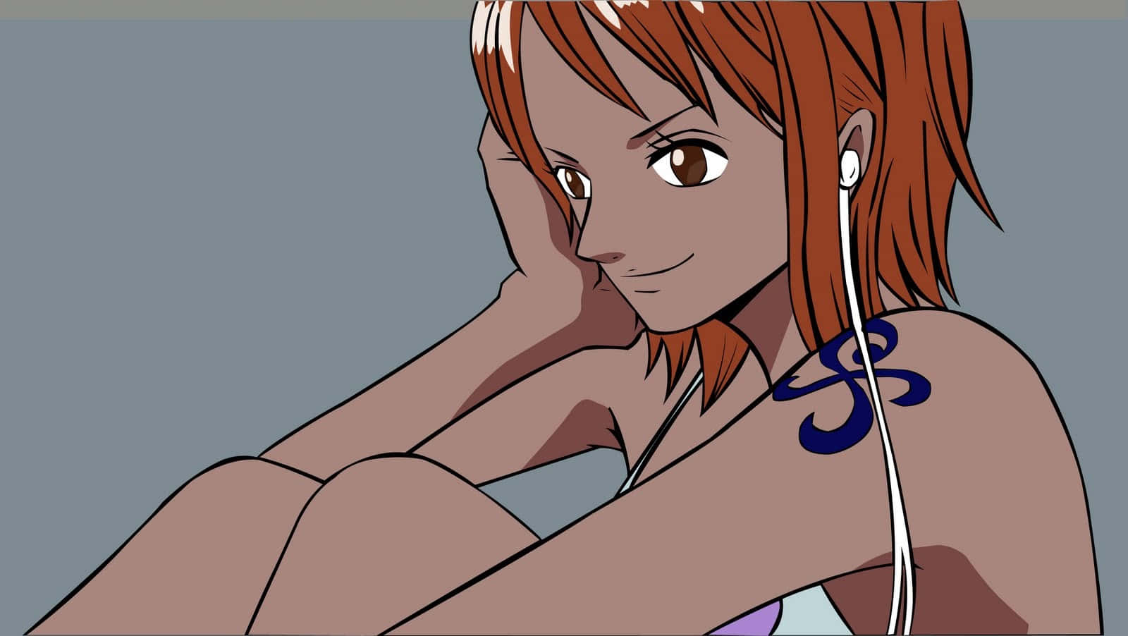 Nami One Piece lytter til musikk Bakgrunner