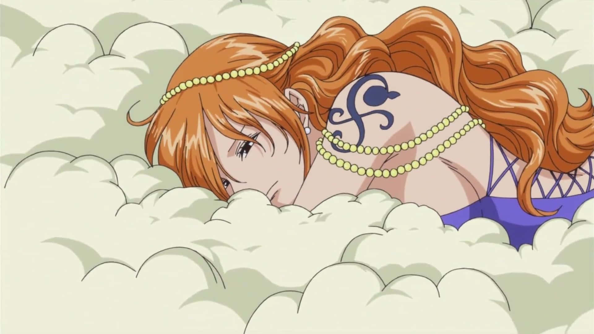 Nami One Piece sover i Yomos ull Bakgrunner