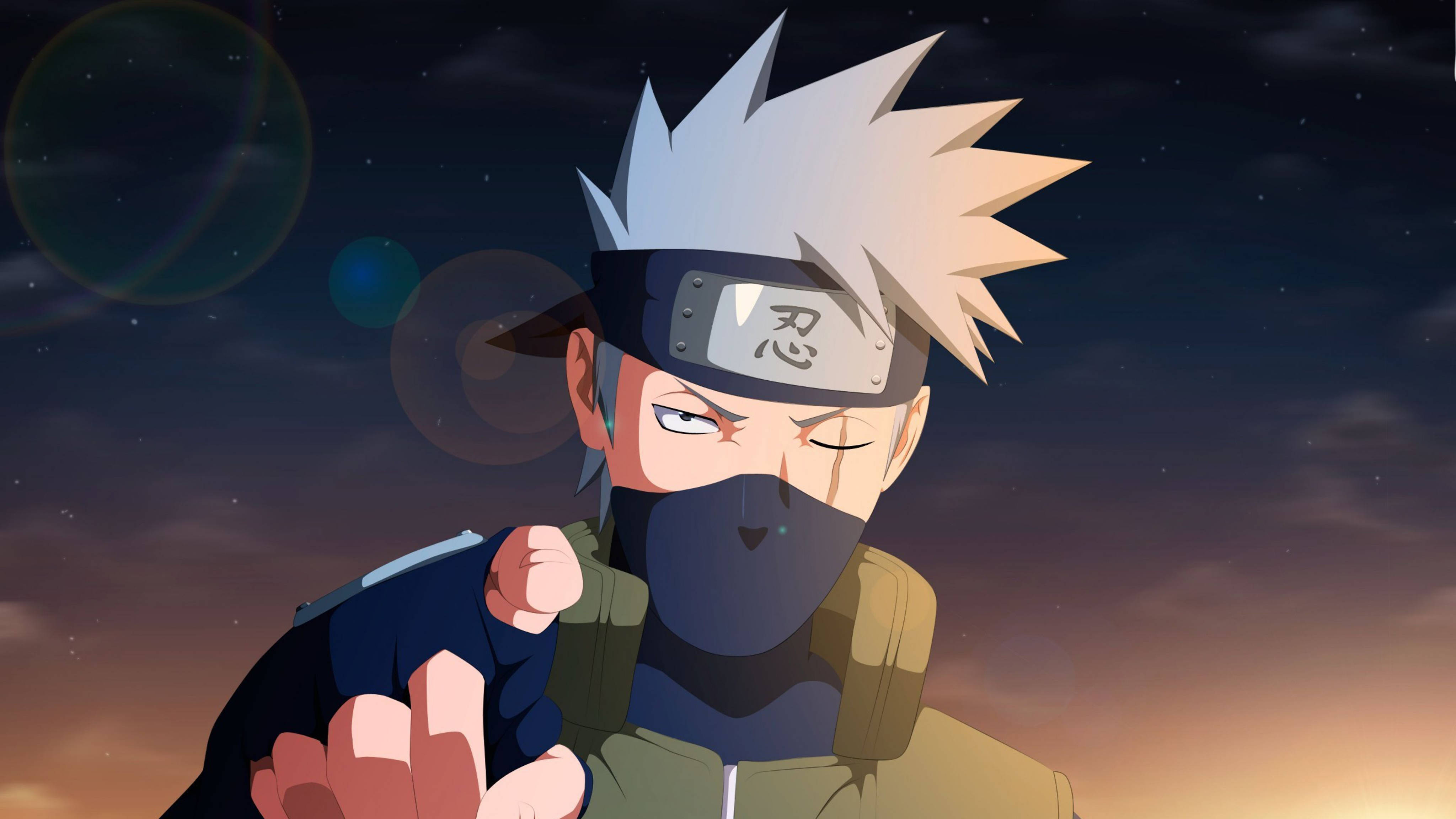 Naruto 4K Alvorlig Kakashi Bakgrunner