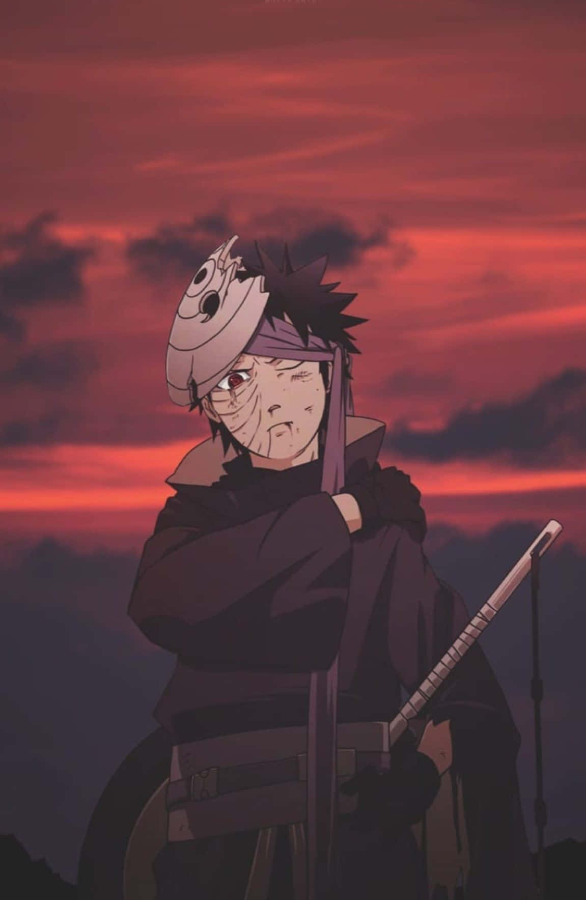 Naruto Anime-karakter Tobi iPhone Bakgrunner