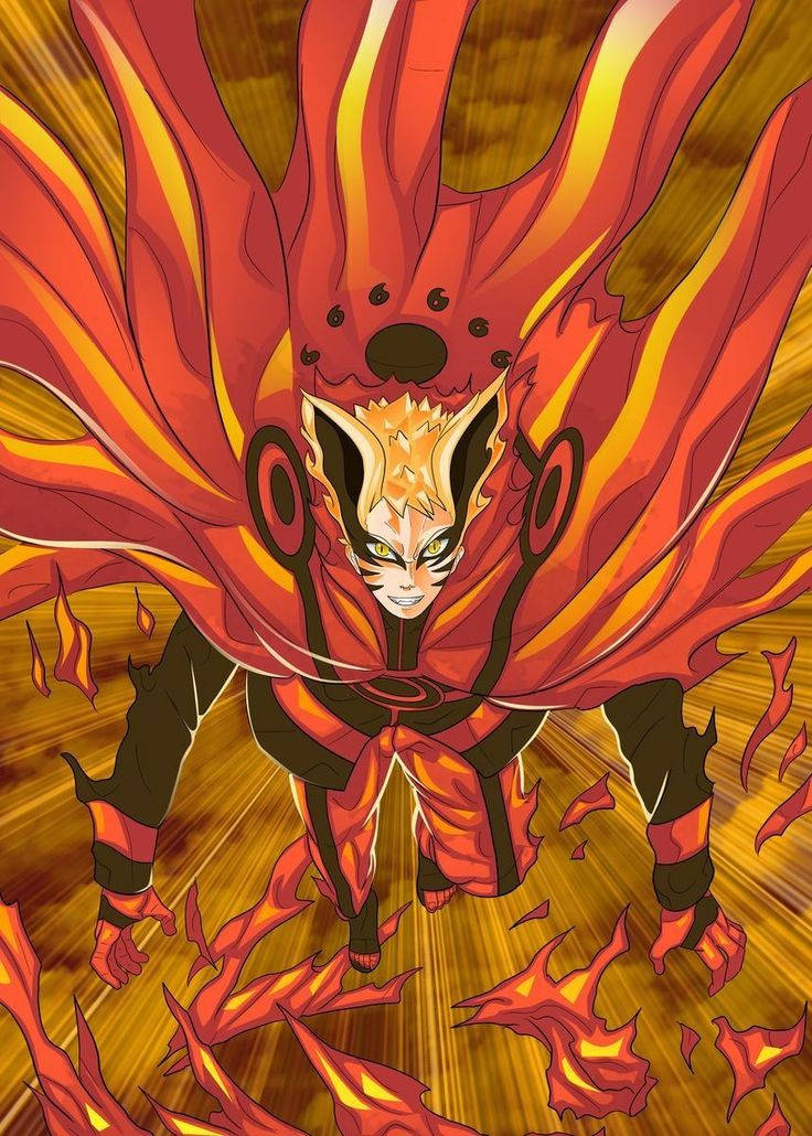 Naruto Baryon-modus flamme — Kult naruto GIF Bakgrunner