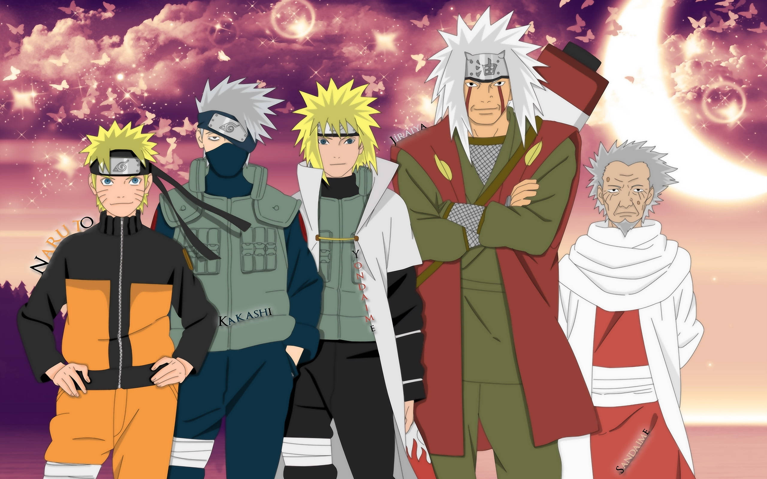 Naruto Hokage-plakat Bakgrunner