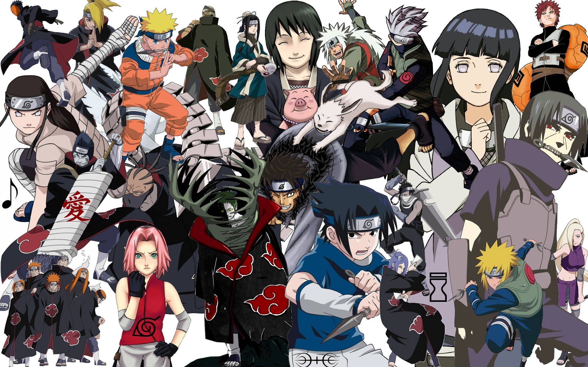 Naruto Hovedkarakterer Plakat Bakgrunner