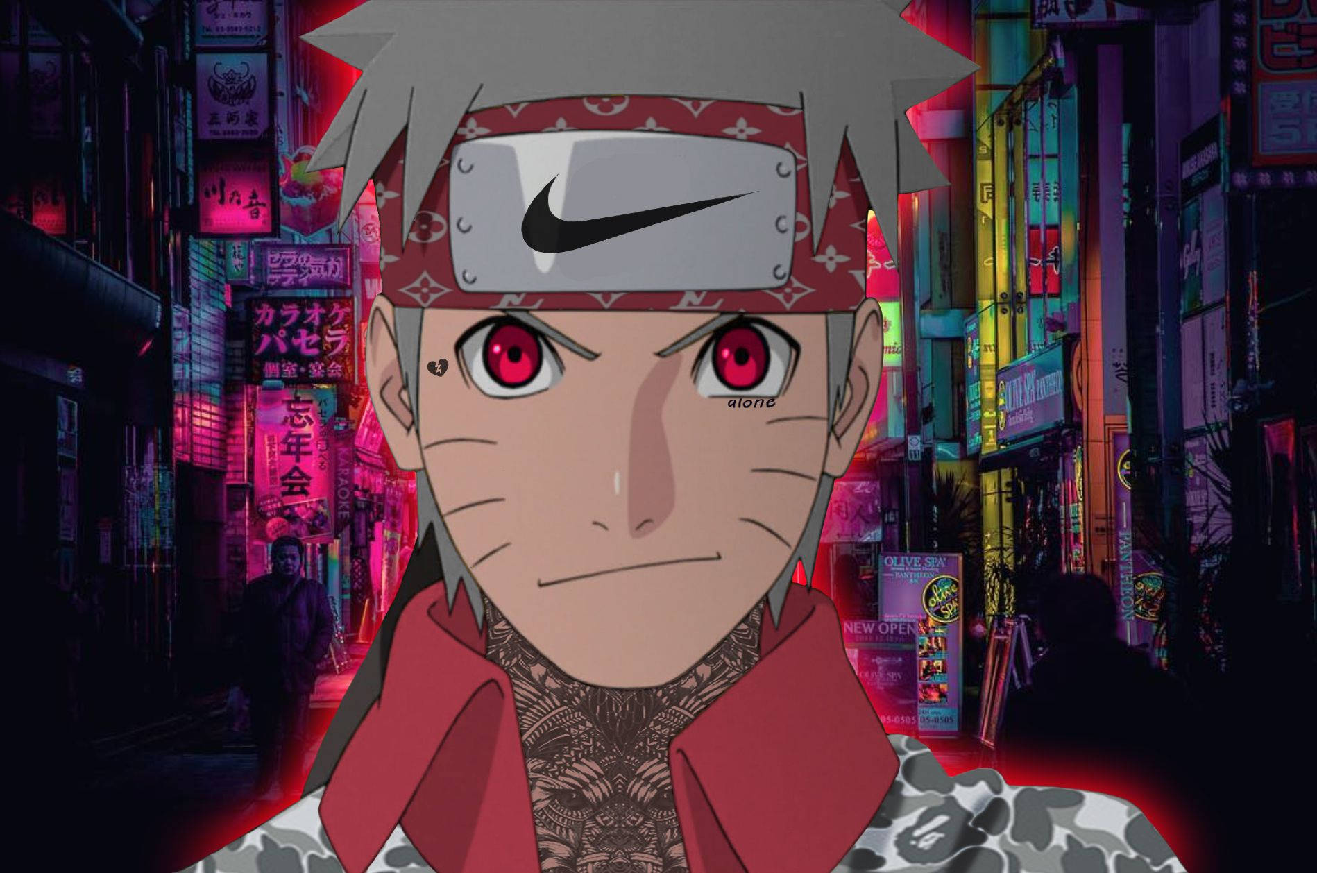 Naruto i urban stil med swag Bakgrunner