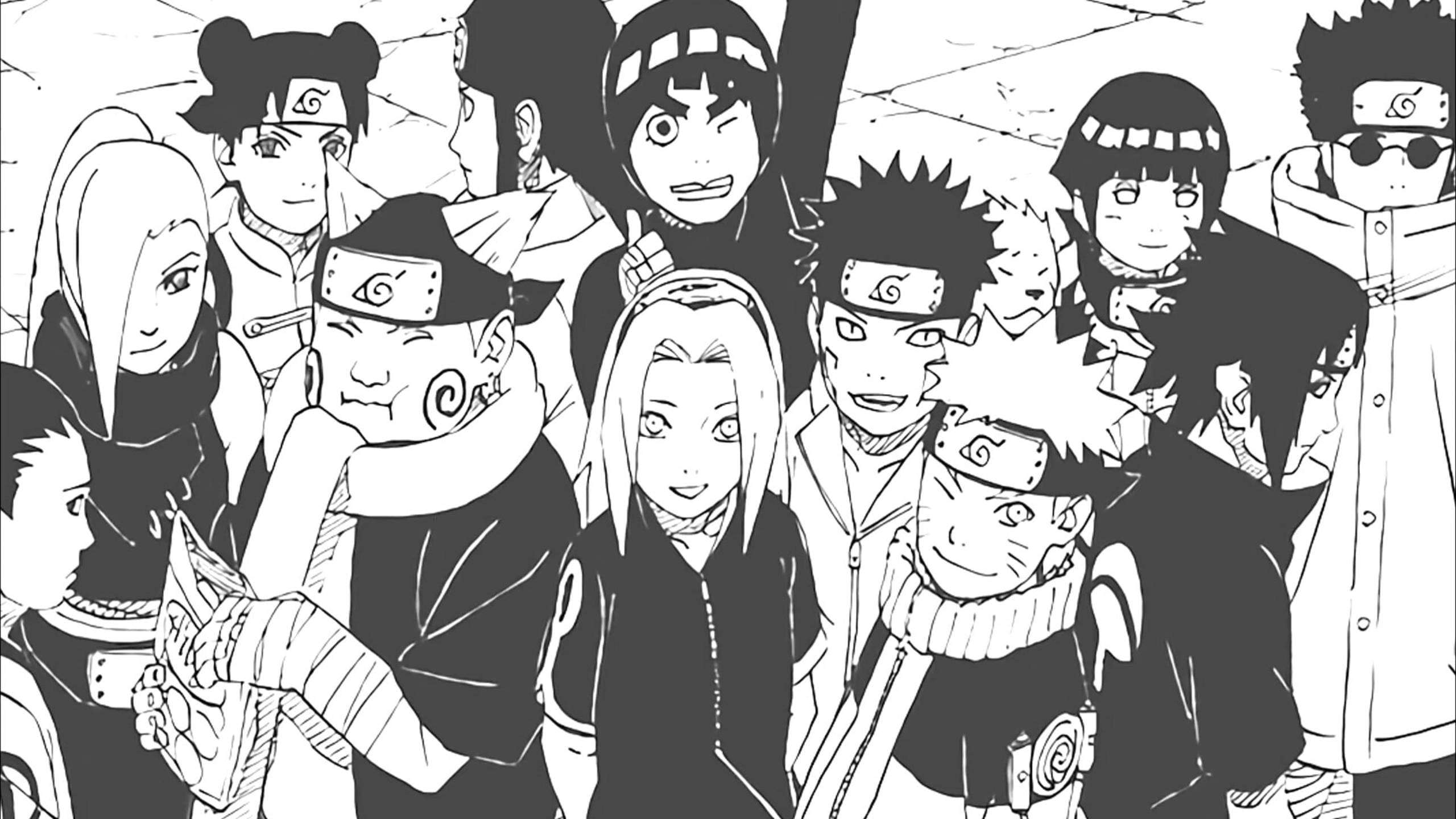 Naruto-karakterer Konoha-ninjaer Bakgrunner