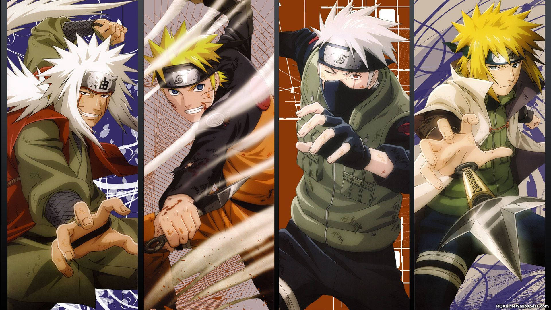 Naruto-karakterer mektige ninjaer Bakgrunner