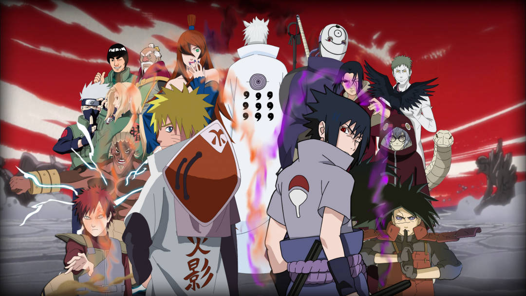Naruto-karakterer Plakat Bakgrunner