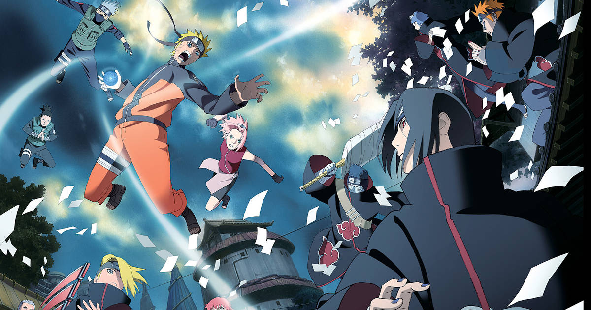 Naruto-karakterer Konoha vs Akatsuki Bakgrunner