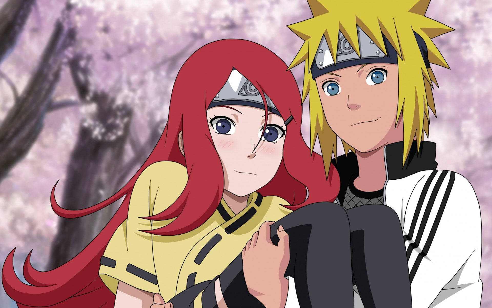 Naruto-karakterer Kushina og Minato Bakgrunner