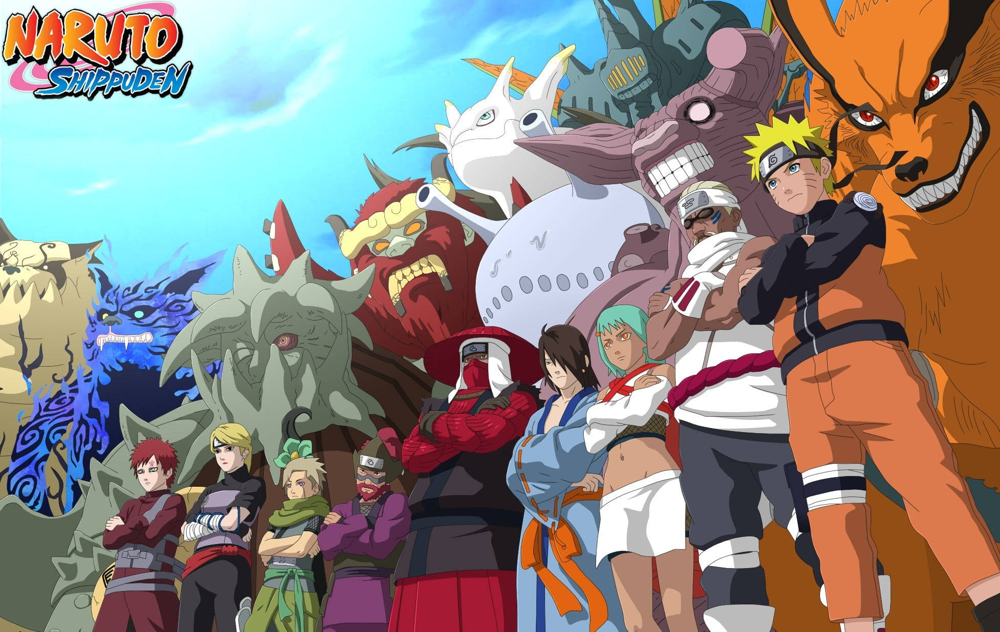 Naruto Live-karakterer og haledyr Bakgrunner