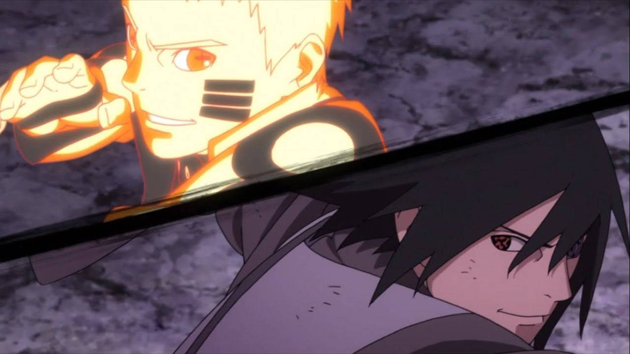 Naruto Live Sasuke-kamp delt skjerm