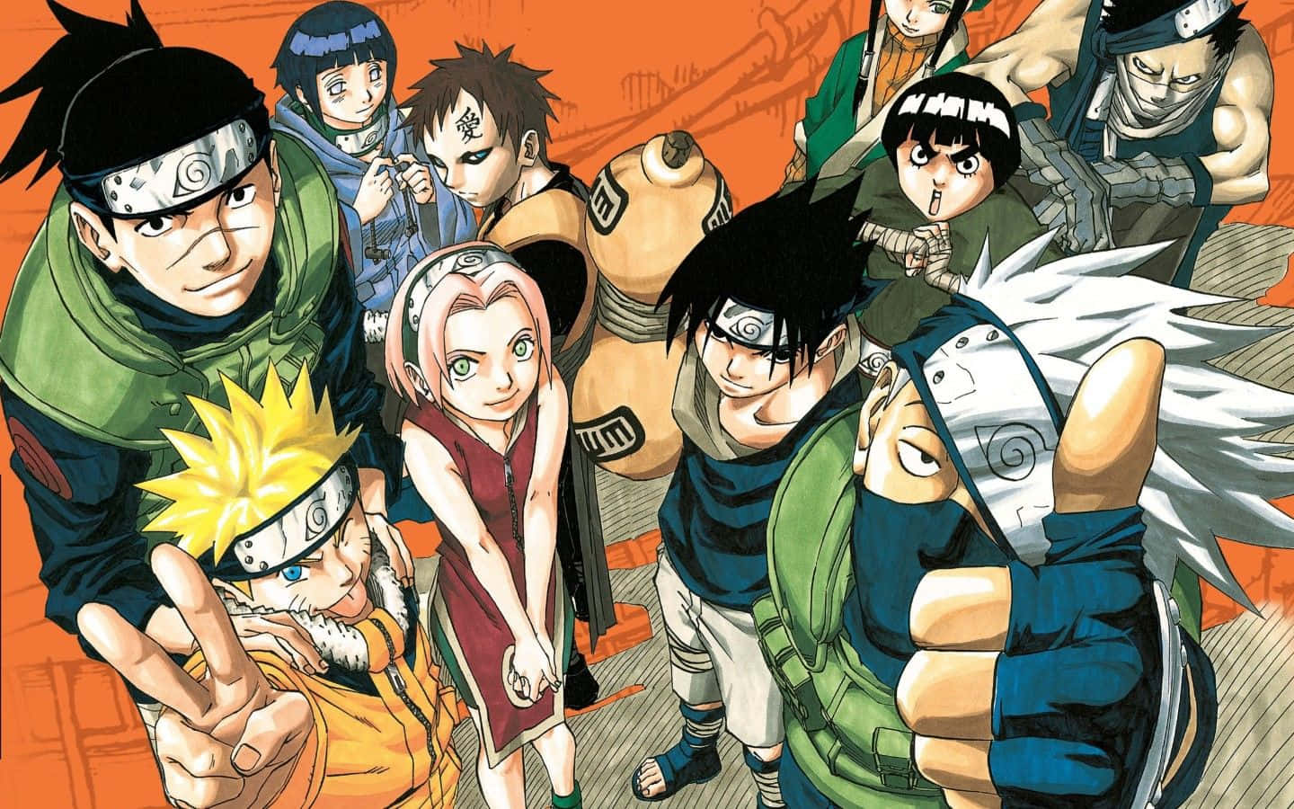 Naruto Manga Anime-karakterer Konoha-ninjaer Bakgrunner