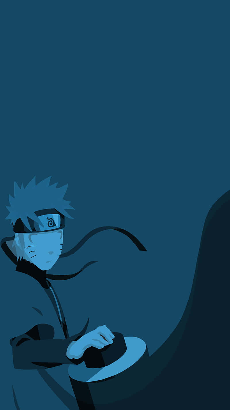Naruto Minimal Anime Blå Kunst Bakgrunner