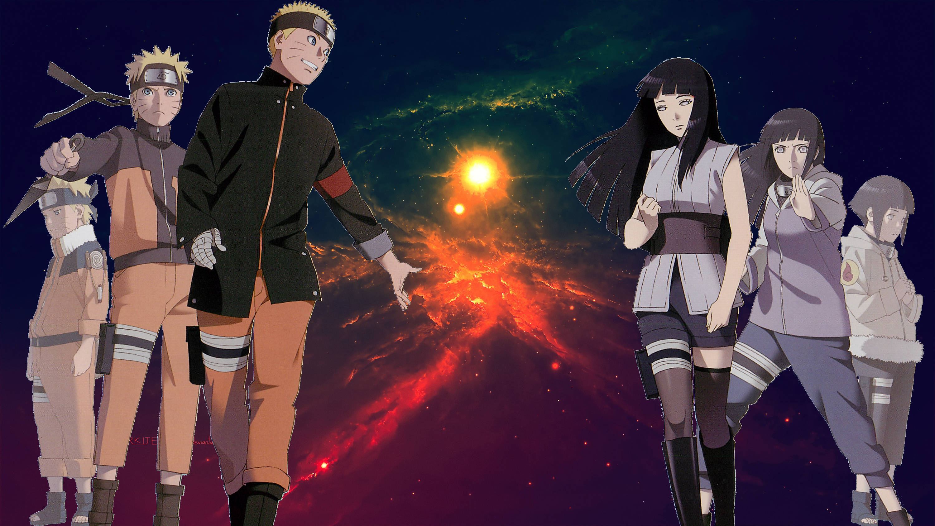 Naruto og Hinata stadier Bakgrunner
