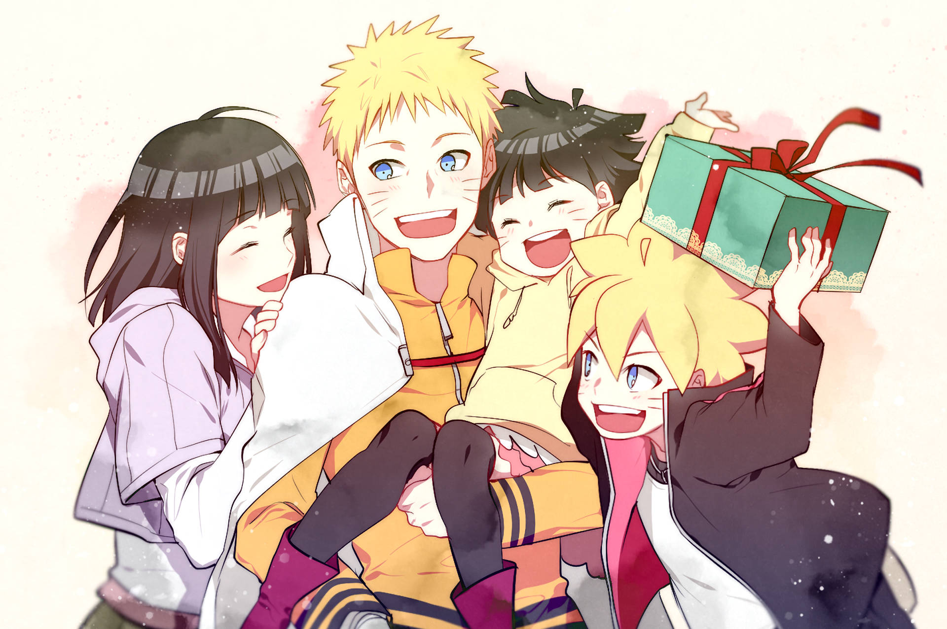 Naruto og Hinata lykkelig familie Bakgrunner
