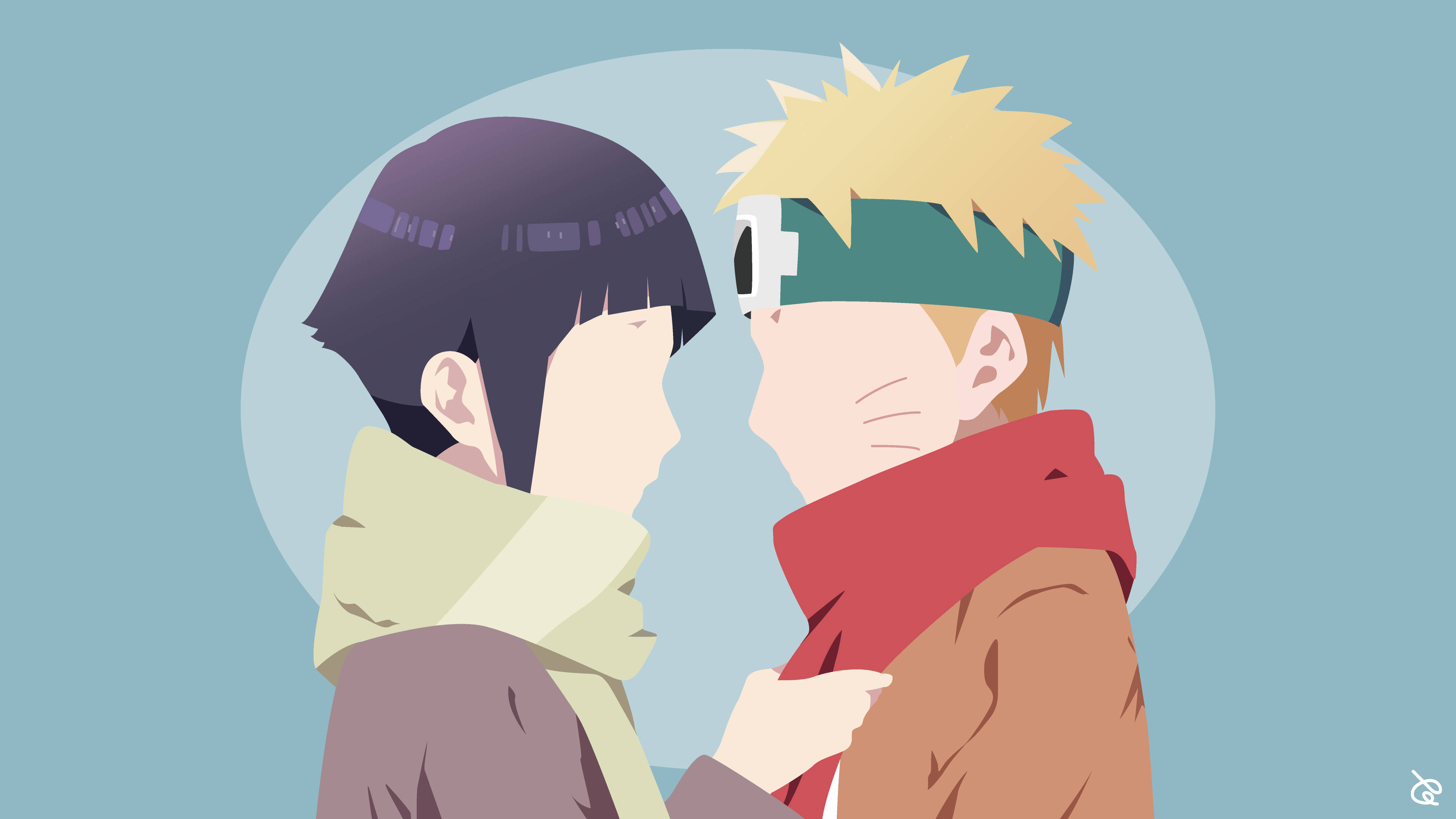 Naruto og Hinata vektorkunst Bakgrunner