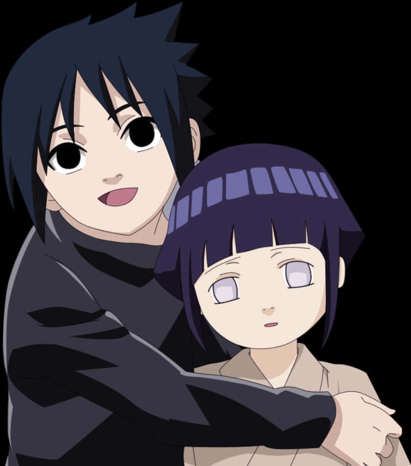 Naruto og Hinata Anime Omfavnelse Bakgrunner