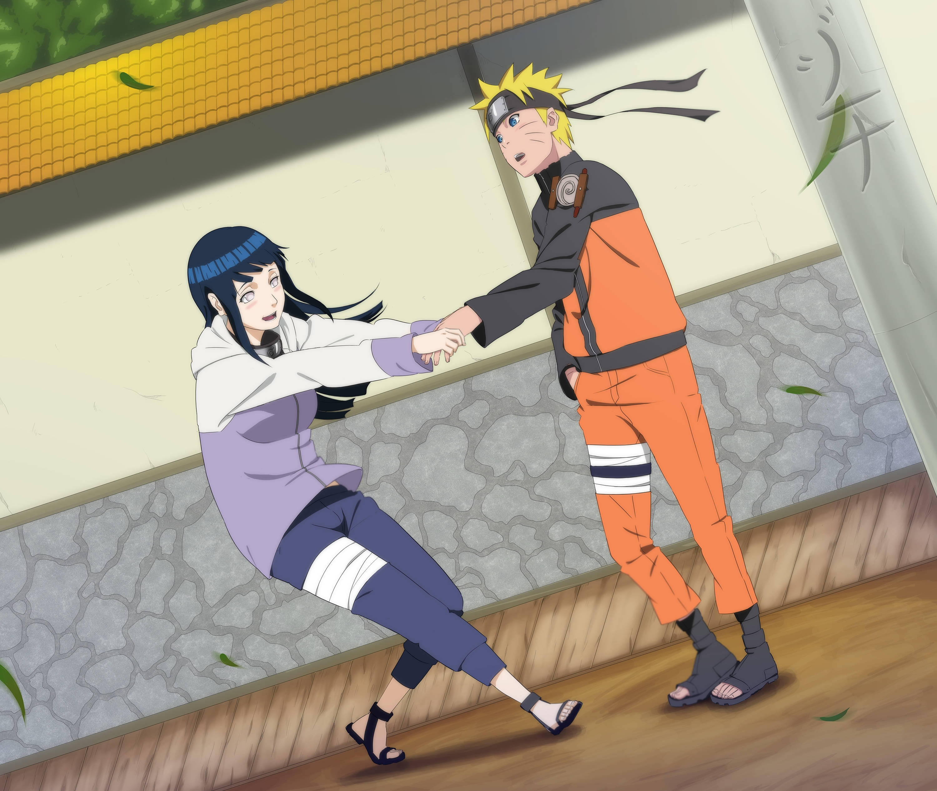 Naruto og Hinata utendørs Bakgrunner
