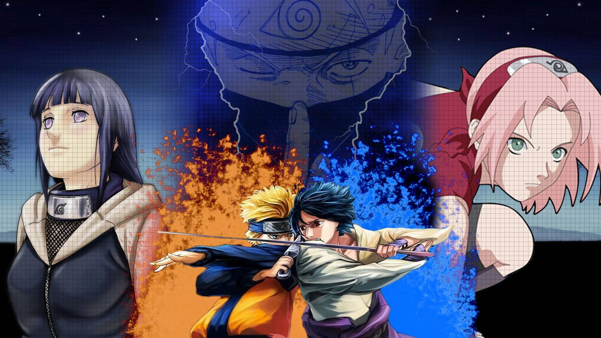 Naruto og Hinata fanart Bakgrunner