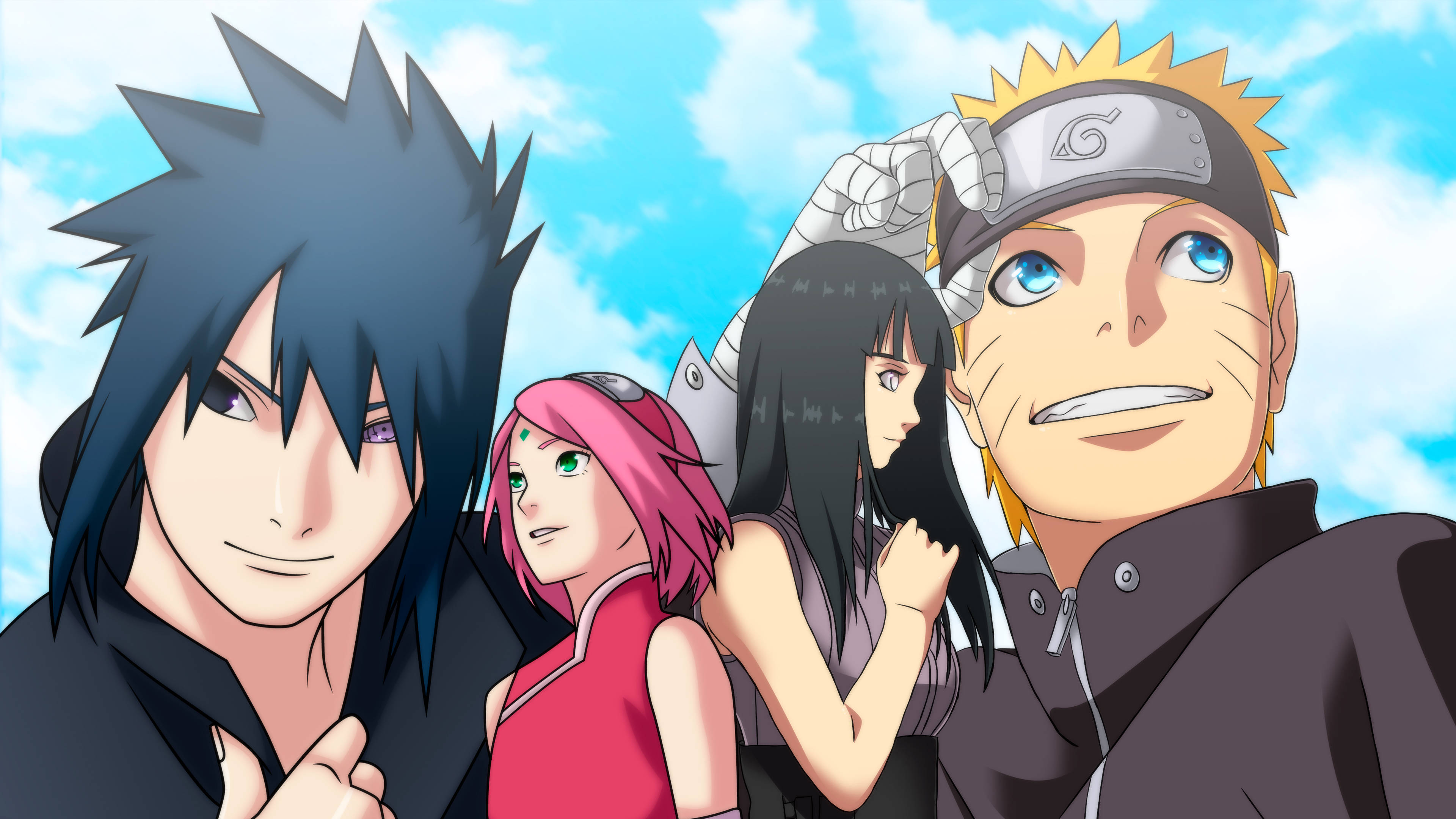 Naruto og Hinata med SasuSaku Bakgrunner