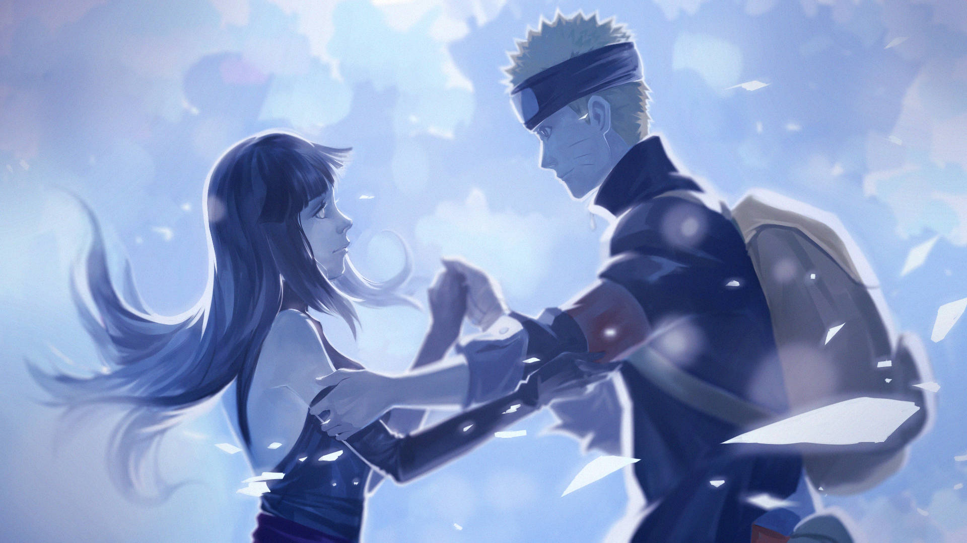 Naruto og Hinata i vintersnø Bakgrunner