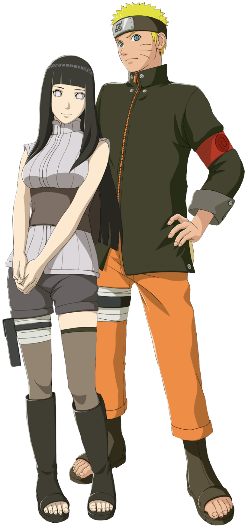 Naruto og Hinata står side om side Bakgrunner