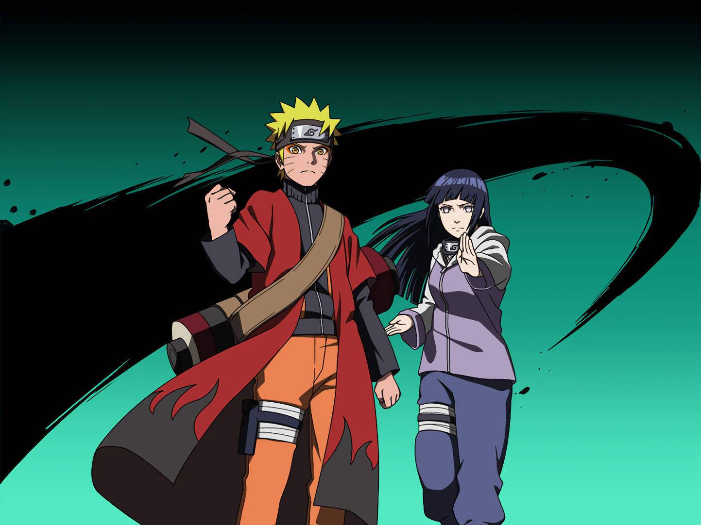 Naruto og Hinata i Sage-modus Bakgrunner