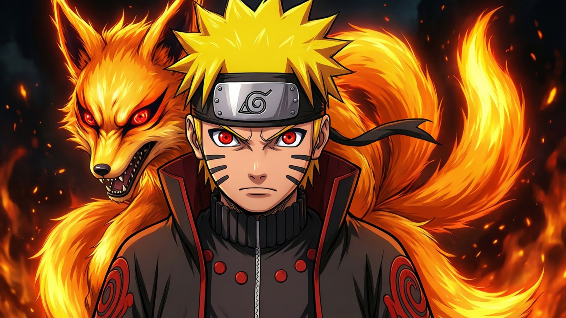 Naruto og Kurama sammen Bakgrunner