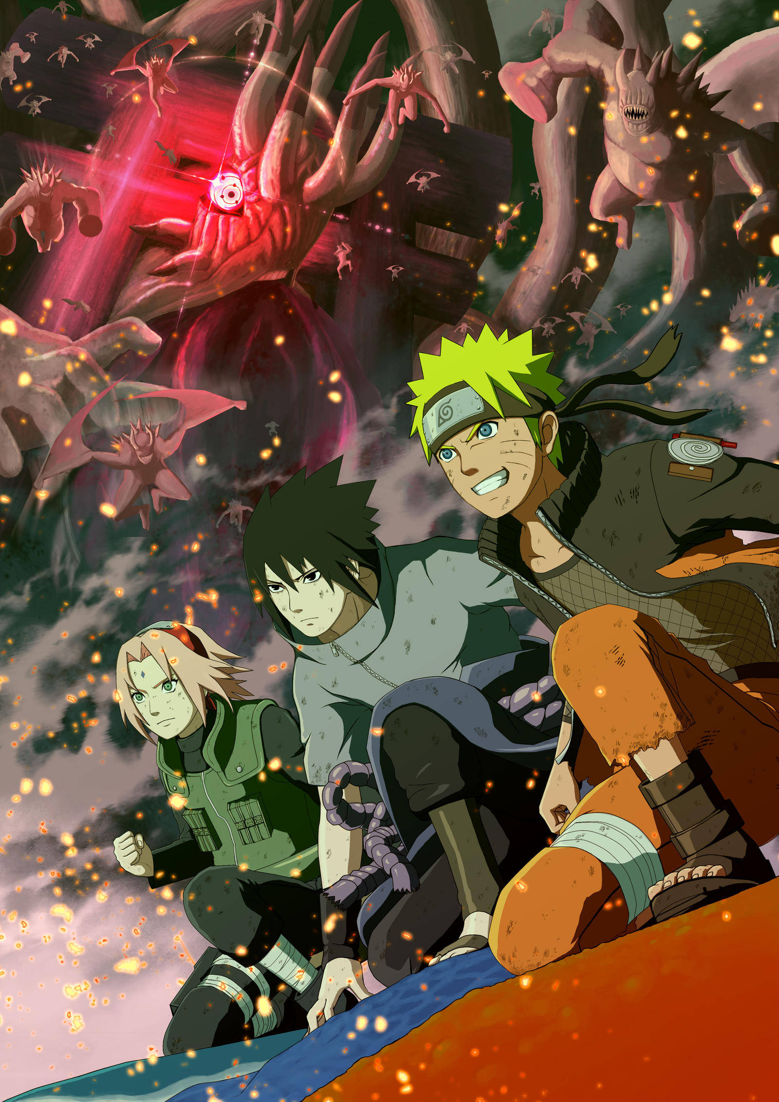 Naruto og Team 7 Plakat Bakgrunner