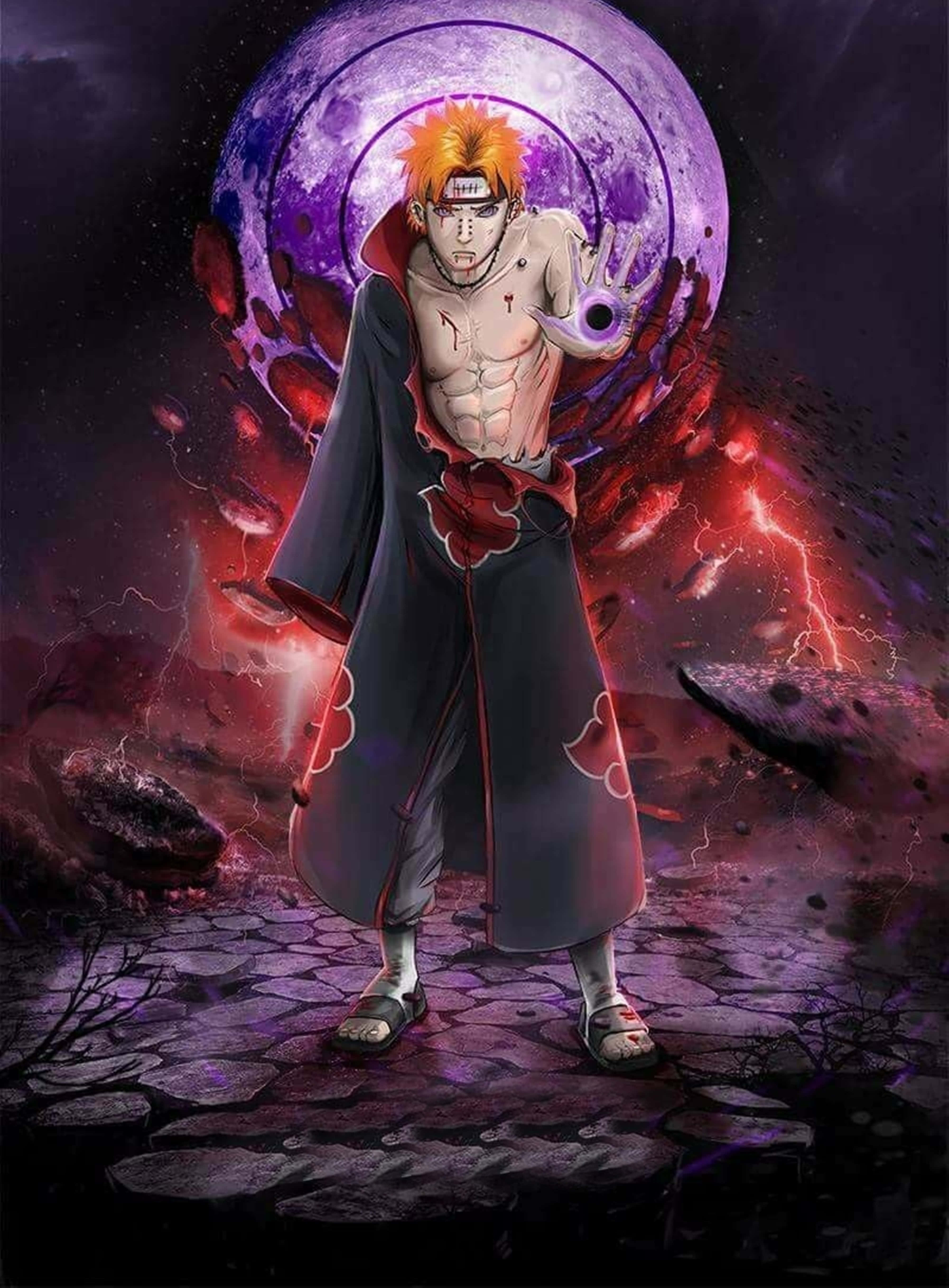 Naruto Pain forvandler seg 4K Bakgrunner