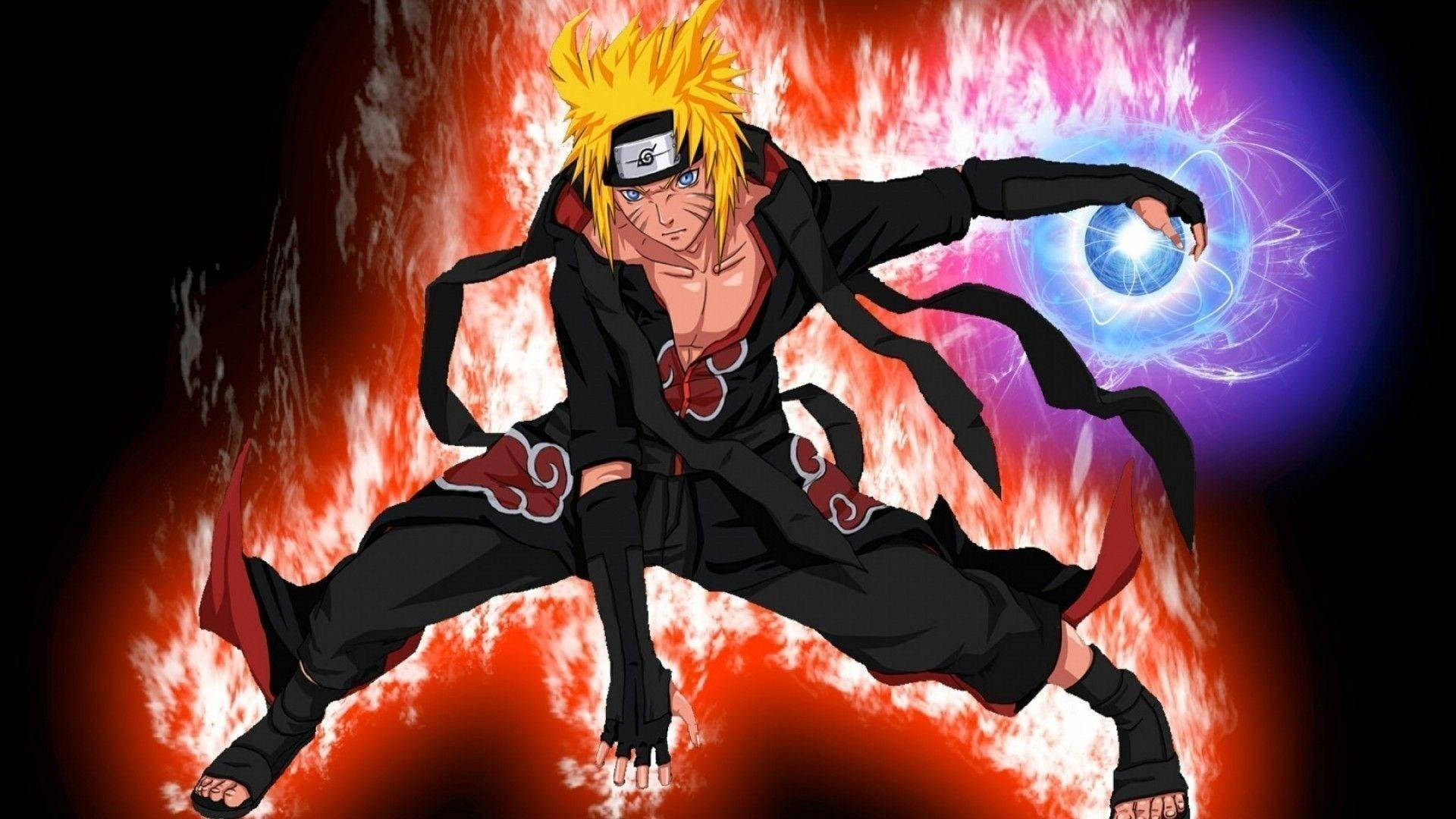 Naruto PC i Akatsuki-kåpe Fanart Bakgrunner