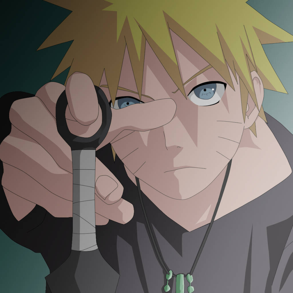 Naruto PFP Med Kunai Bakgrunner