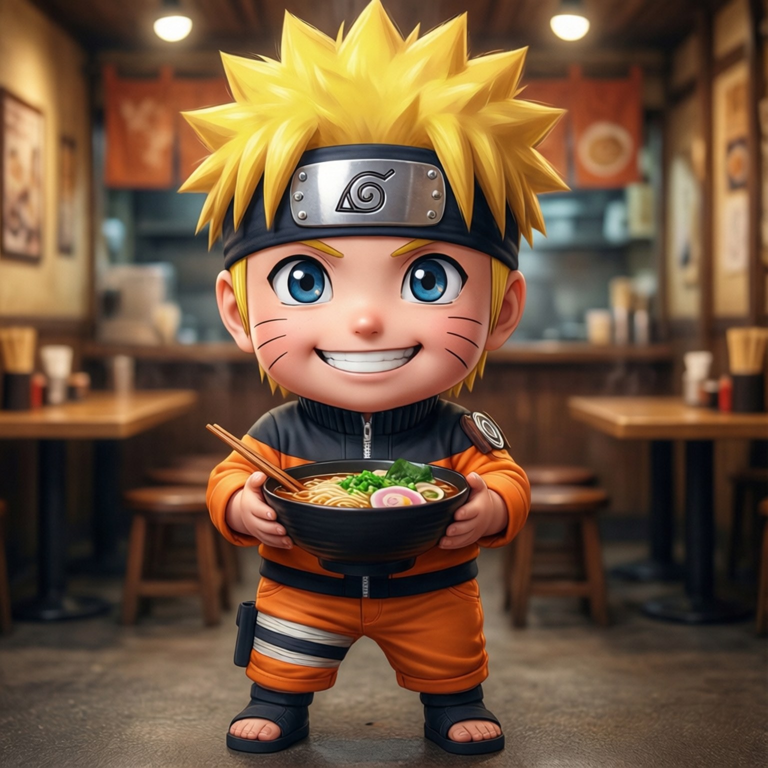 Naruto Ramen Smil Bakgrunner