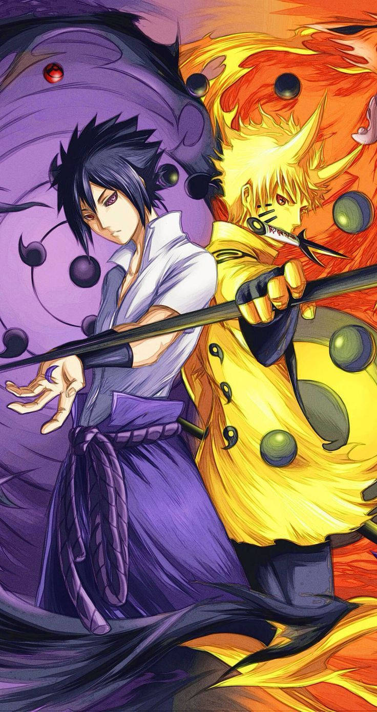 Naruto Sasuke mobiltelefonbilde bakgrunn — Naruto telefon GIF Bakgrunner