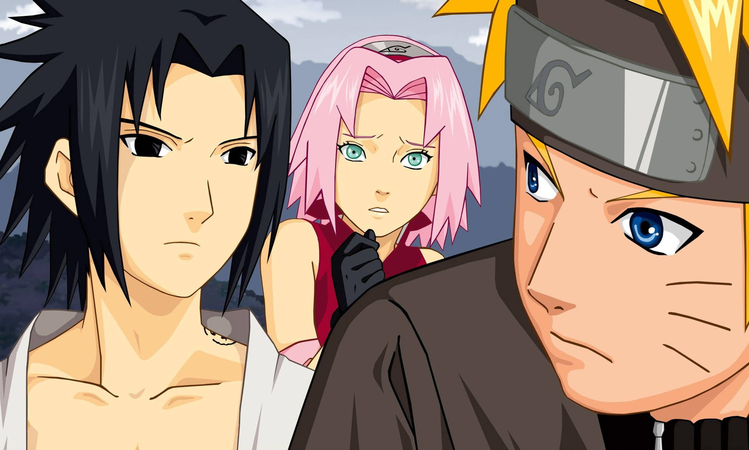 Naruto, Sasuke og Sakura Team 7 Plakat Bakgrunner