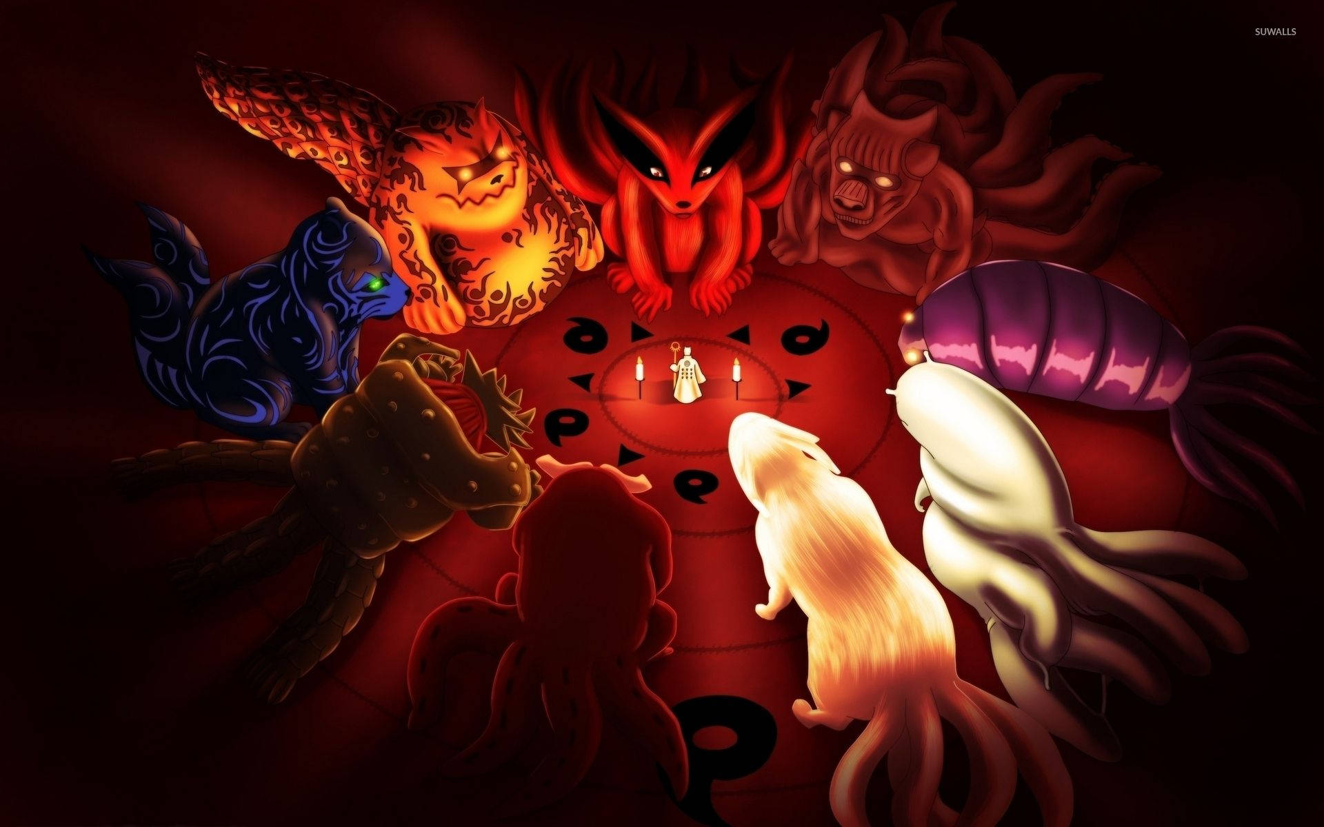 Naruto Shippuden visdomspadde, Kikaichu, ninken og snegl i et møte. — Kult naruto GIF Bakgrunner